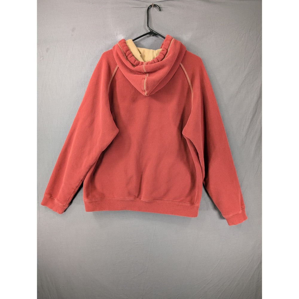 Columbia Sportswear Hoodie Mens Large Red Fleece Pullover Logo Vintage Style - Picture 2 of 7
